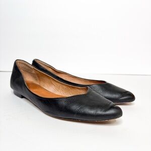 Corso Como Black Point Leather Loafers Flats Size 7.5